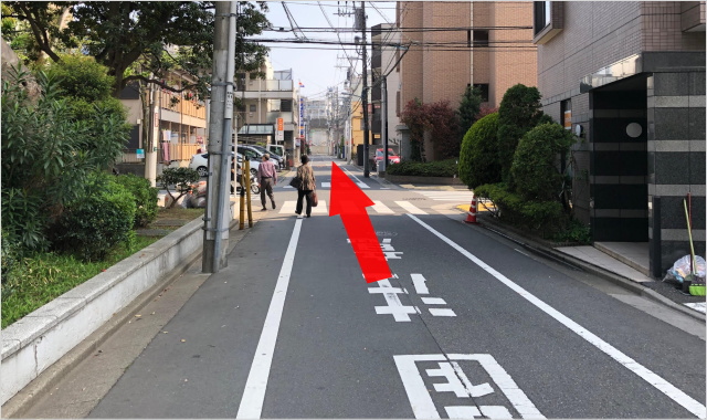 葛西区民館付近からの道順⓶