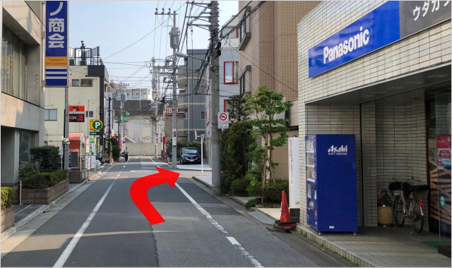 葛西区民館付近からの道順⓷